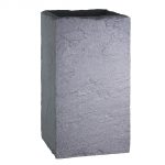 STONE LOOK TALL SQUARE PLASTIC PLANTER GREY GRANITE