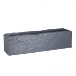 Stone look trough plastic planter DARK GRANITE