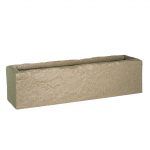 Stone look trough plastic planter SANDSTONE